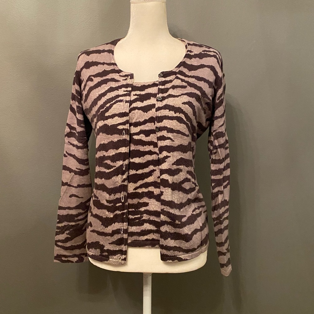 Ann Taylor zebra sweater set